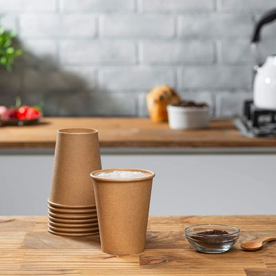液体のクラフト紙の容器のレストラン、デリカテッセンおよび喫茶店のための生物分解性の使い捨て可能なコーヒー カップ