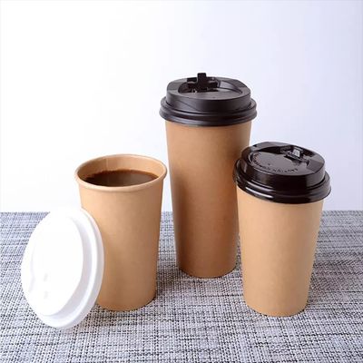 熱い飲むことのための使い捨て可能な生物分解性のペーパー コーヒー カップに塗るクラフトのPE
