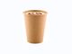 8ozクラフト紙の飲み物容器のブラウンのコーヒー使い捨て可能な紙コップの単一の壁