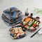 正方形の日本の使い捨て可能なプラスチック食品容器党ふたが付いているテークアウトの寿司の皿