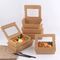 正方形の注文の紙箱は窓と包む使い捨て可能な食品等級サラダを印刷した