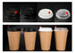 使い捨て可能なコーヒー カップは二重壁のコーヒー カップのロゴの印刷物の飲み物のコップを厚くした